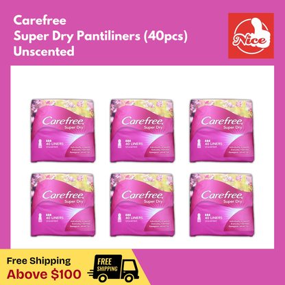 Carefree Super Dry Panty Liners (40pcs) Unscented