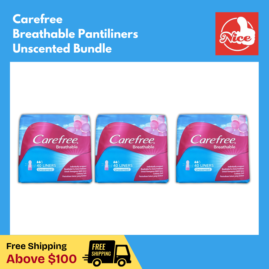 Carefree Breathable Unscented Panty Liners (40pcs)