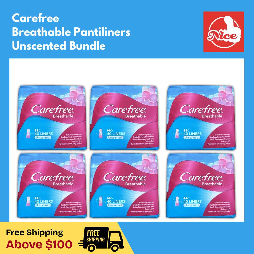Carefree Breathable Unscented Panty Liners (40pcs)