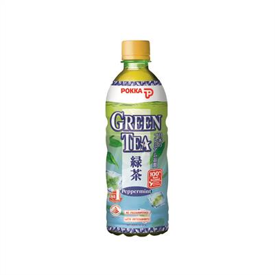 Pokka Peppermint Green Tea Bottle Drink (24 X 500ML) - Wholesale