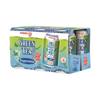 Pokka Peppermint Green Tea Can Drink (24 X 300ML) - Wholesale