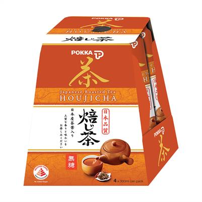 Pokka Houjicha Japanese Roasted Green Tea No Sugar Can Drink (24 X 300ML) - Wholesale