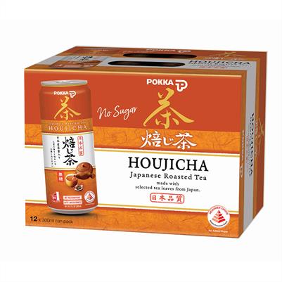 Pokka Houjicha Japanese Roasted Green Tea No Sugar Can Drink (24 X 300ML) - Wholesale
