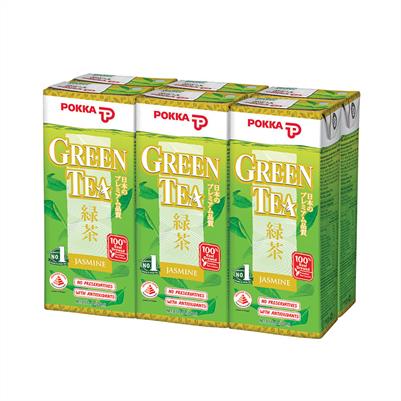 Pokka Jasmine Green Tea Packet Drink (250ml X 24) - Wholesale